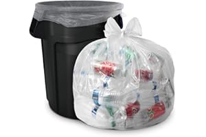 60 Gallon Clear Trash Bags - (Huge 100 Pack) - 38" x 58" - 1.5 MIL (Equivalent) - CSR Series - Heavy Duty Industrial Liners C