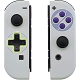 eXtremeRate Classics SNES Style Soft Touch Joycon Handheld Controller Housing (DPad Version) Full Buttons, Replacement Shell 