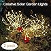 Outdoor Solar Garden Decorative Lights-Mopha Solar 105LED Powered 35Copper Wires Stake Landscape Light-DIY Flowers Fireworks Stars for Walkway Pathway Backyard Christmas party Decor (Warm White 2Pack)