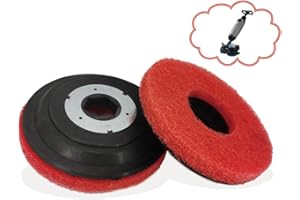 CW430 Mini Floor Scrubber Polishing Kit - Professional 8" Red Pads with Lock-On Holders Transform your scrubber into a high-p