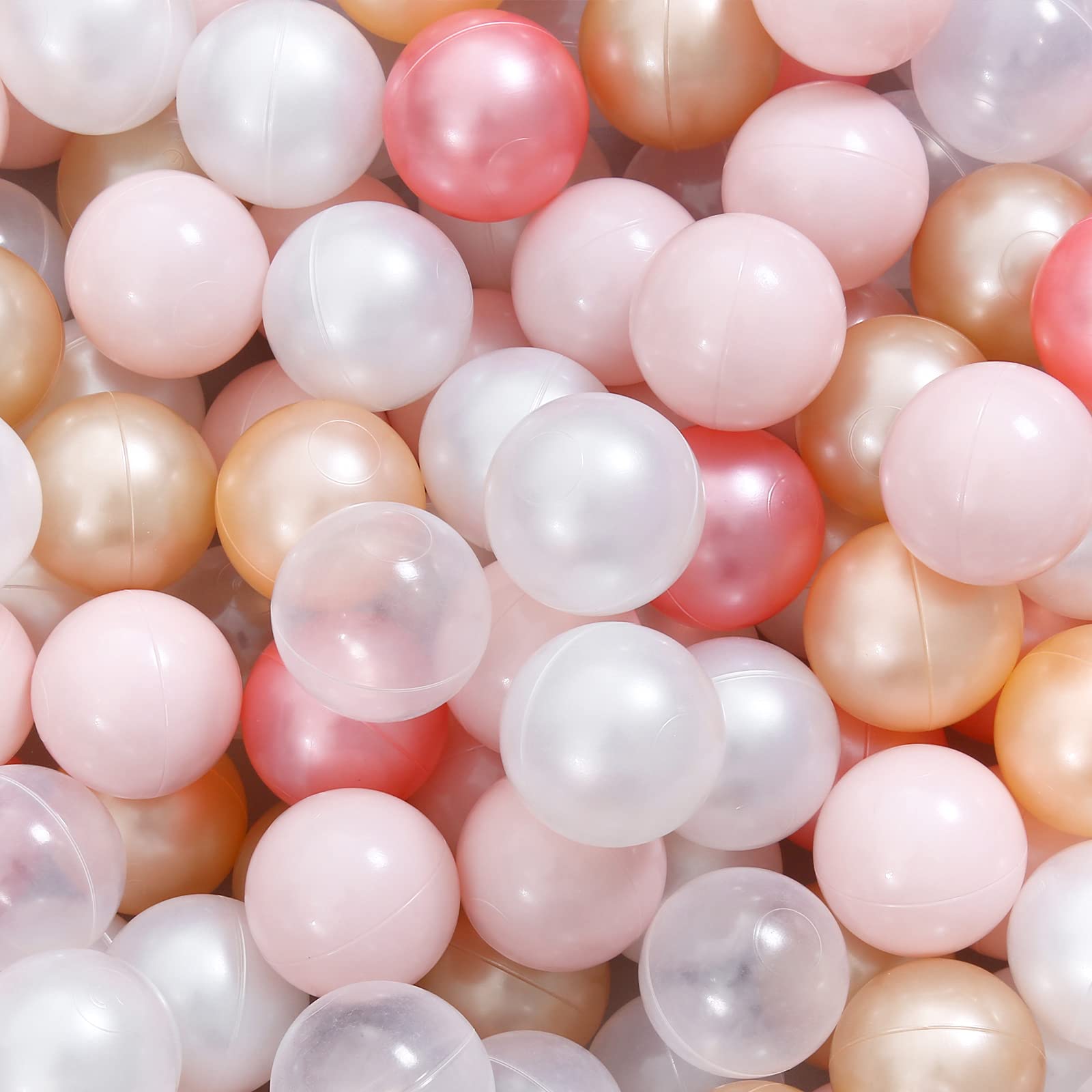 Photo 1 of Heopeis Ball Pit Balls Play Balls - 100 Pieces Baby Soft Plastic Balls BPA&Phthalate Free Non-Toxic Crush Proof for 1 2 3Years Old Toddlers Baby Kids Birthday Pool Tent Party