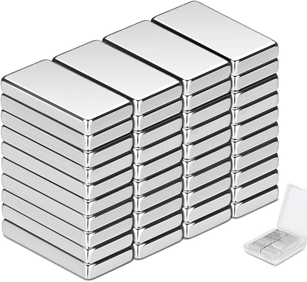 Wukong 40 Pcs Neodymium Magnets 20x10x3mm Square Bar Fridge Craft DIY