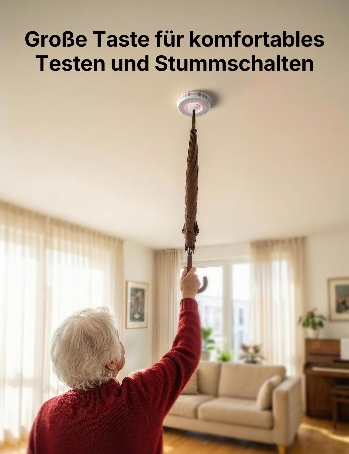 X-Sense Standalone Rauchmelder ohne App, ohne Basisstation, Nicht kompatibel mit SBS50, Deutscher Sprachalarm mit 17 Standortnamen, große Testtaste, kein Blinklicht im Standby, XS0B-SN, 3 Stück 6