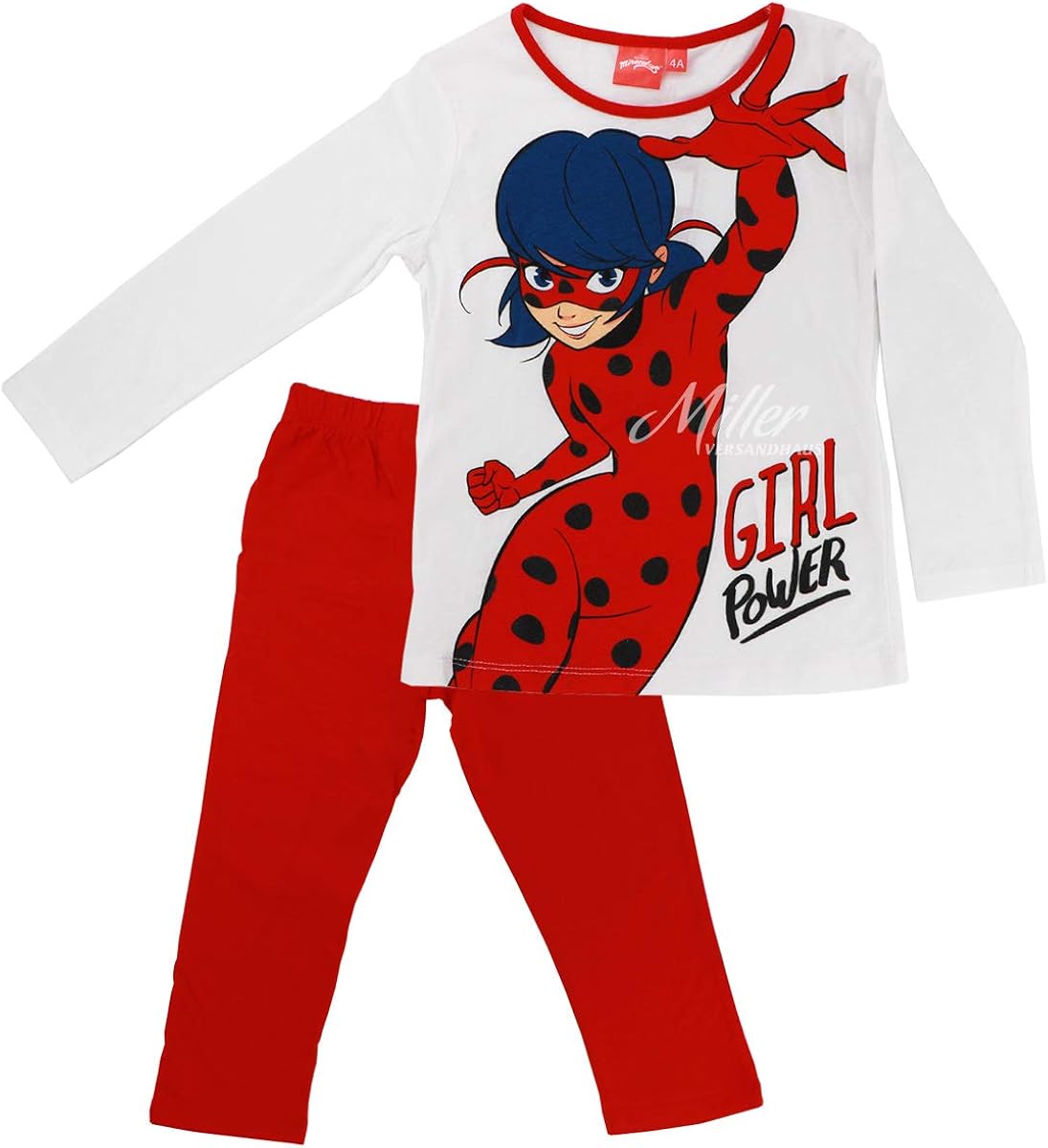 E Plus M Ladybug Schlafanzug Mädchen - 2-teiliges Pyjama Set Mit Kurzarmshirt & Shorts