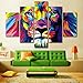 HCOZY 5 Piece Original Animal Oil Painting Pictures Art Print on The Canvas, Wall Decor, Home Wall Art Picture,Color, Lion King (No Frame) Unframed FCR15 50 inch x30 inch...