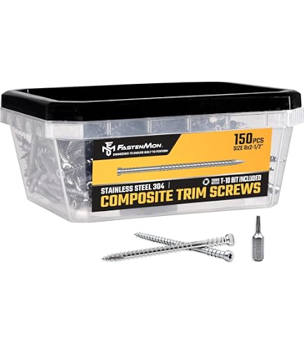 200) Stainless Steel Torx Flat Trim Head 7 x 2-1/4 Wood Screw Type