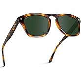 WearMe Pro - Polarized Retro Large Rectangular Mens Sunglasses