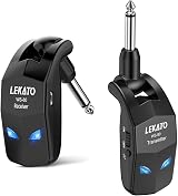 LEKATO WS80 Wireless Guitar System 2.4GHz Transmitter Receiver 8h Rechargeable