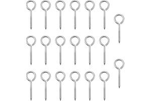 SKRNRHRERY Heavy Duty Eye Hooks for Wood, Masonry & Concrete - Rust-Proof, Self-Tapping Screws (5cm/1.96in)