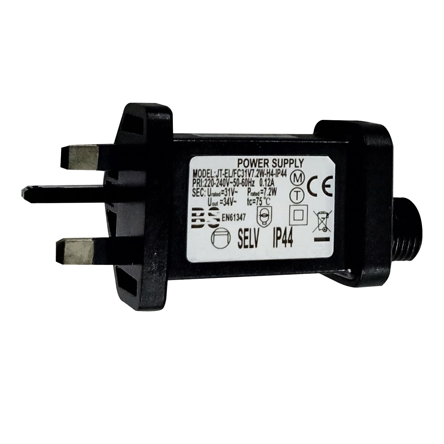 Spare Adaptor for LED Lights, 7.2 W 24 V, BS Plug