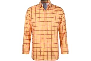 PAINEOMN Woody Shirt for Men Cowboys Halloween Cosplay Costume Adult Long Sleeves Plaid Button Down Shirt M