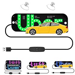 LED Light Sign for Car, Taxi Sign Light Windshield