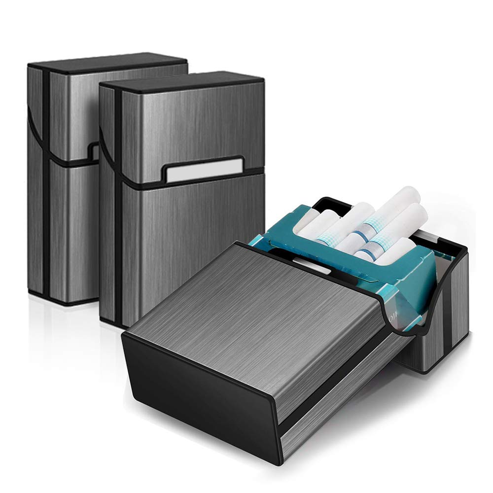 Lightweight Aluminum Cigarette Case Holder (Gray Gray Gray)