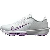 Nike Infinity Tour 2 Golf Shoes (FD0217-102, White/Light Smoke Grey/Vivid Purple)