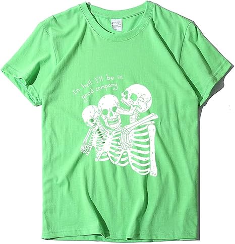 Amazon Co Jp ハロウィンレディースファッションスカルプリントtシャツ女性半袖ラウンドネックレディーストップ Color Green Size L ホーム キッチン Amazon Co Jp ハロウィンレディースファッションスカルプリントtシャツ女性半袖ラウンドネックレディーストップ Color Green Size L ホーム キッチン