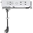 Docking Drawer Blade Duo in-Drawer Outlet, Integrated Safety Shutoff, (6) USB-A & (2) 15 amp AC, White