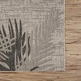 LR Home Captiva Shaded Palms Indoor/Outdoor Area Rug, 5' x 7', Beige/Black 61GMtD1WjjL