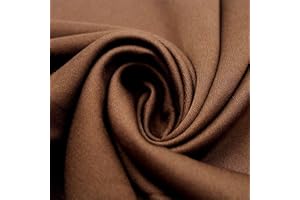 Texco Inc 60" Wide Solid Interlock Lining 100% Polyester Knit 2 Way Stretch/Apparel, Home/DIY Fabric, Party Decoration, Coco D #293 5 Yards