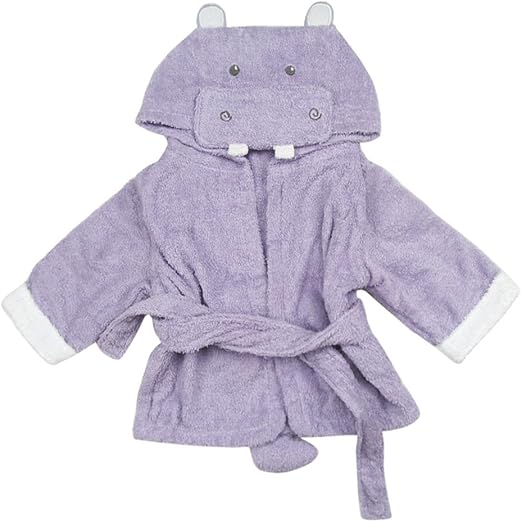 ML_Victor Baby Animal Bathrobe Baby Cute Carton Hooded Robe