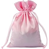 AKLVBL 30 Pack 5 x 7 Inches Pink Satin Gift Bags, Jewelry Drawstring Pouch, Wedding Favor Bags, Baby Shower Bags, Silk Bag