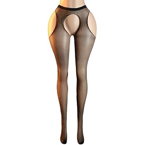 ADSEXY Womens Thigh High Stockings Sheer Lace bodystockings | Garter Belt, Hosiery Sheer Waist-Cinching Stockings in Stretch