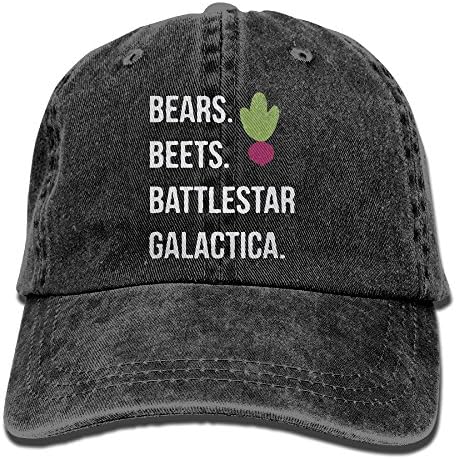 WE9SAW Schrute Farms Beets Men's Or Women's Cotton Denim Fabric Sun Hat Adjustable Jeans Baseball Hat