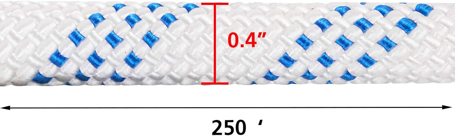 Mophorn Twin Sheave Block and Tackle 2/5-1/2Inch 100-200Ft Twin Sheave Block with Braid Rope 30-35KN 6600-7705LBS Double Pulley Rigging : Sports & Outdoors
