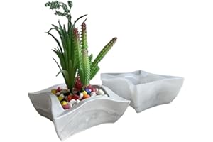 ANKTILY Geometric Square Flower Pot Silicone Mold Epoxy Resin Succulent Planter Vase Cactus Concrete Mold Candle Pen Holder Plaster Cement Clay Mould