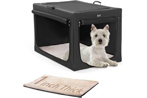 Petsfit Soft Sided Dog Crate, Portable Dog Kennel, Adjustable The Tightness of The Cloth, Easy On The Go, Easy to Stow Collap