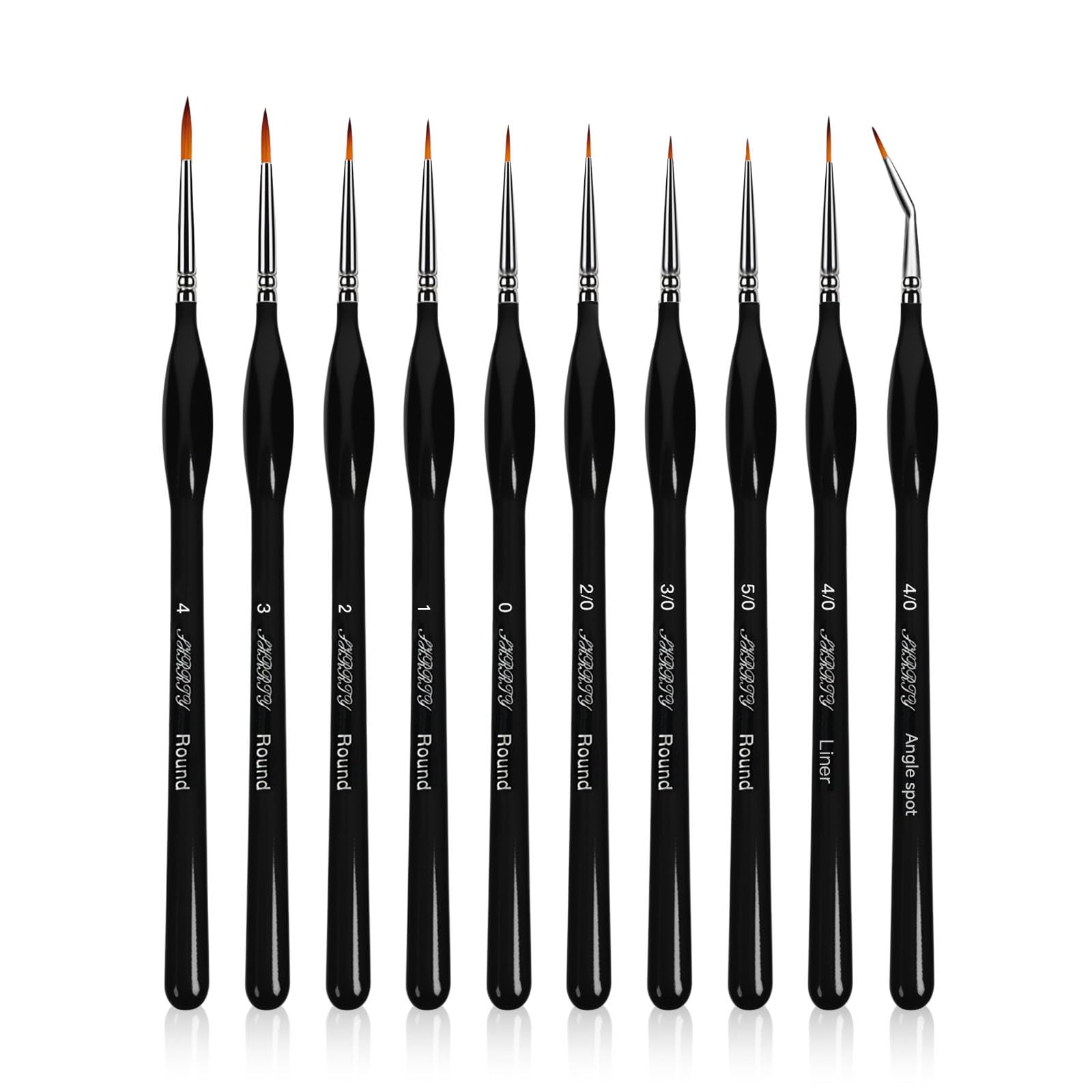 Photo 1 of 10Pcs Detailing Paint Brushes, Miniature Painting Brushes for Acrylic, Oil, Watercolor, Art Painting Brushes with Triangular Handles for Model, Nail, Figurine, Face, Paint by Numbers Kit for Adults