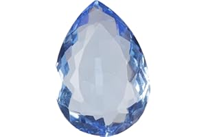 REAL-GEMS Loose Gemstones For Necklace Blue Topaz 87.50 Carat Pear Shaped Loose Gemstone Jewelry Making