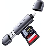 SD Card Reader - QUUGE USB C Micro SD Memory Card Reader Adapter USB3.0 for SD/Micro SD/SDHC/SDXC/MMC/RS-MMC/UHS-I, Compatibl