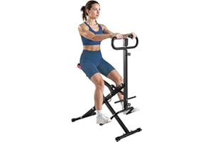 VEVOR Squat Machine, Deep Squat Rowing Machine for Home, Easy Setup & Foldable Exercise Equipment, Glute Trainer Machine with