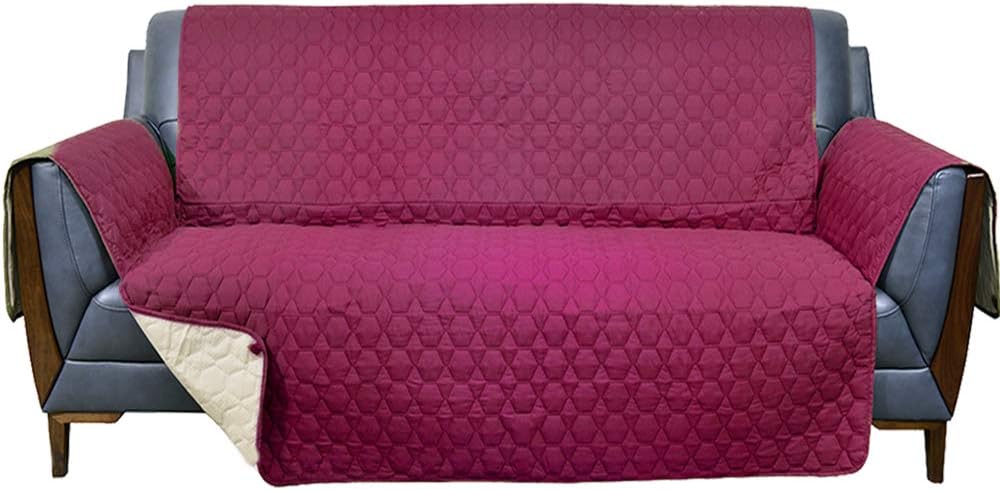 RBSC Home 78 Inch Sofa Cover 100% Waterproof Anti-Slip Couch Cover for Leather Oversized Sofa Slipcover for Pets,Baby Dogs Cats Washable Protector