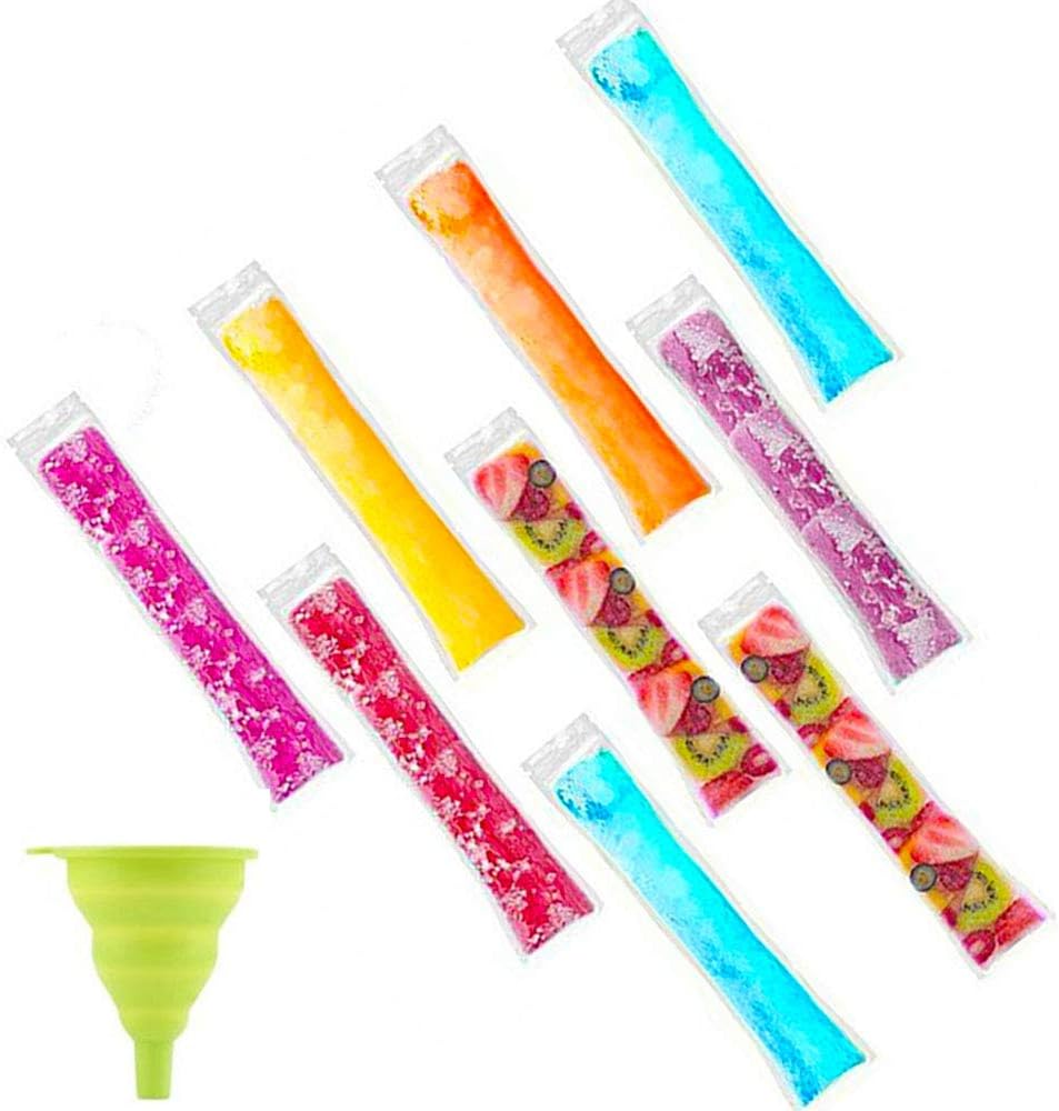 Popsicle Bags, 100 Pack Disposable DIY Ice Popsicle Mold