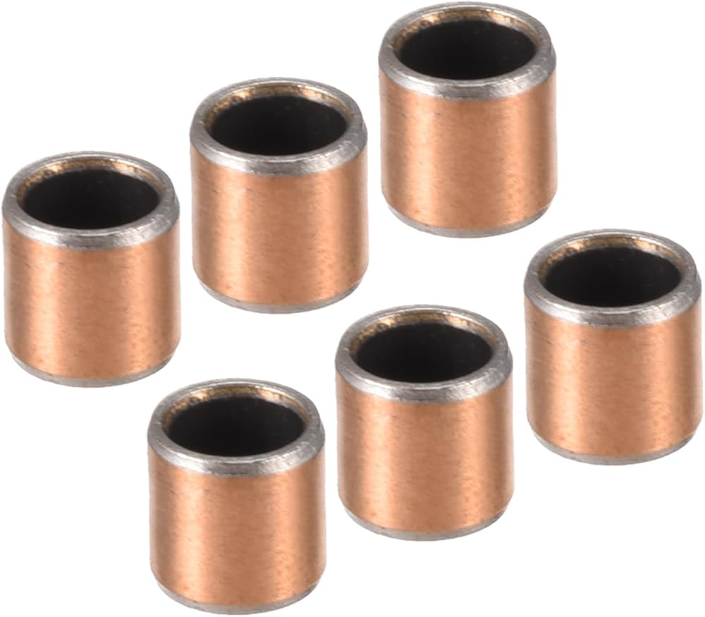 Kozelo 6pcs 0608 Sleeve Bearings 6mm Bore x 8mm OD x 8mm Length Oilless Bushings