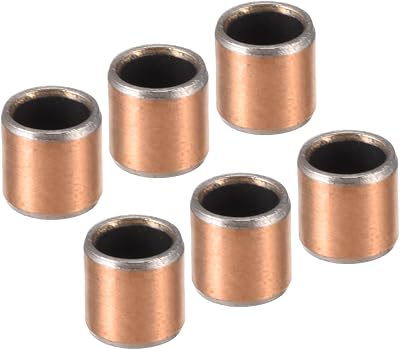 Kozelo 6pcs 0608 Sleeve Bearings 6mm Bore x 8mm OD x 8mm Length Oilless Bushings