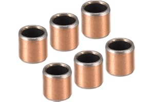 Kozelo 6pcs 0608 Sleeve Bearings - [6mm Bore Dia x 8mm OD x 8mm Length] Wrapped Oilless Bushings for Sliding Movements of Machinery Use