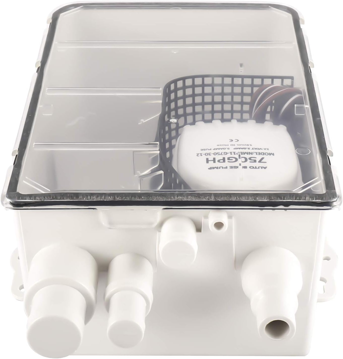 FreeTec Boat Marine Shower Sump Pump Drain Kit System Shower Pump System 12v 750 GPH Multi Port Inlet, Schwarz - Image 4