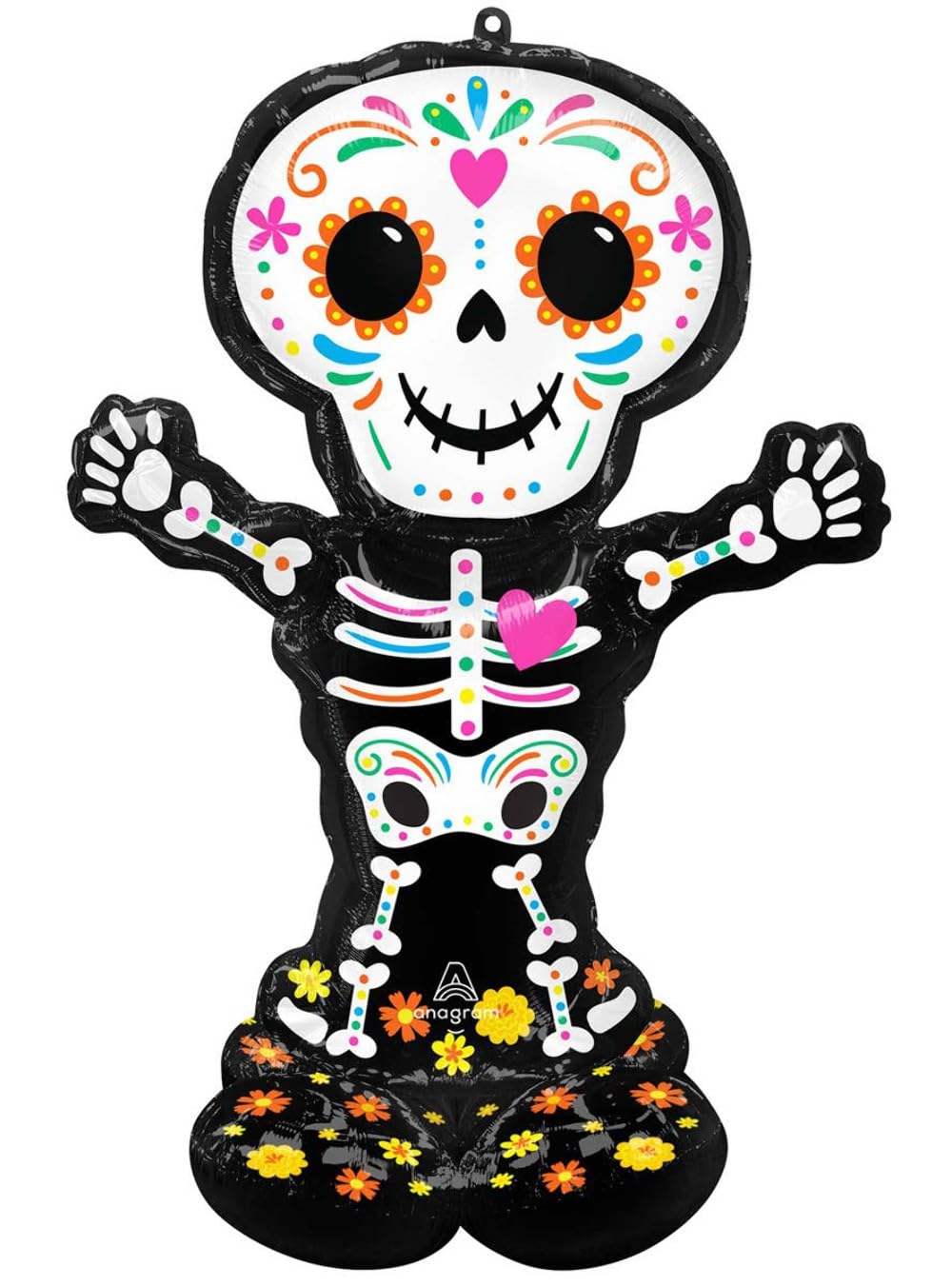 Amscan Anagram 4317911 - Halloween Day of the Dead Skeleton Airloonz Air-Filled Foil Balloon - 52"