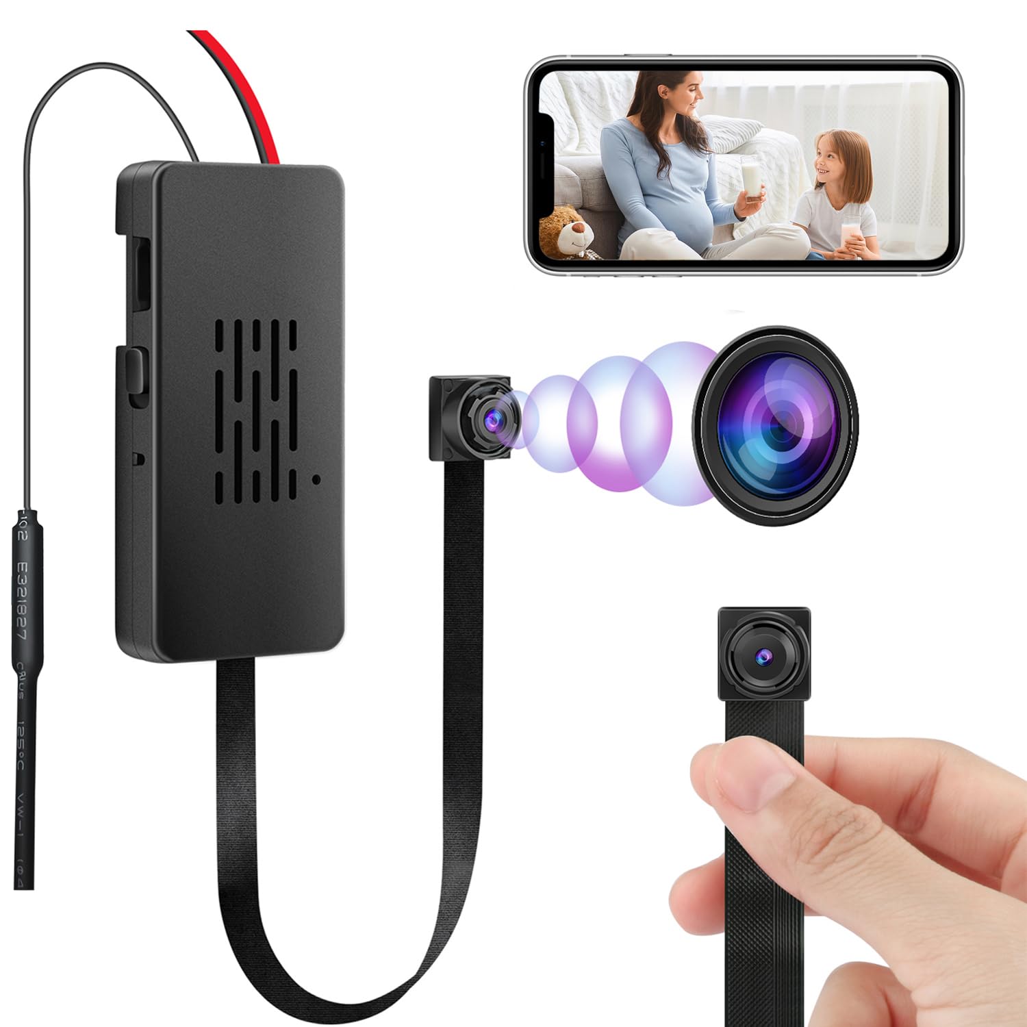 QZT Wireless WI-FI Camera,1080P Cameras with Audio and Video,Motion Detection Alarm Function,Surveillance Camera for Drones,Office Meeting Recording Audio Video