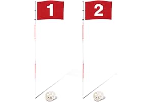DuraRange Golf Flagstick 6ft, 5-Section Design, ABS Hole Cup, 420D Nylon Flag for Backyard Practice Putting Green | Driving R