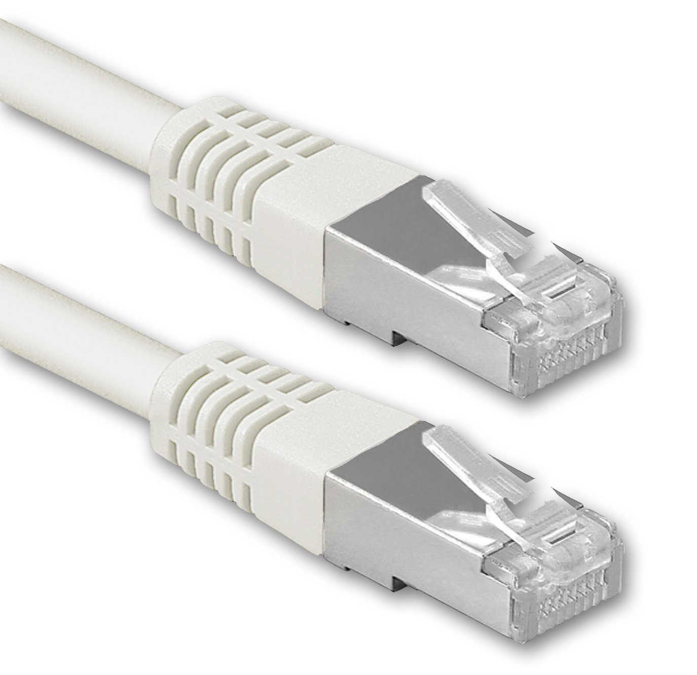 1aTTack.de 3.0 m white - 1 piece Cat.6 patch cable network cable CAT6 S-FTP Gigabit Lan PIMF CAT 6 copper CU halogen-free Internet DSL game console Smart TV