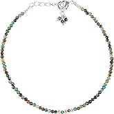 NJCRAFT Minimalist Beaded Bracelet for Women – 2-3mm Micro Faceted Crystal Beads | Lightweight Adjustable Layering Bracelet