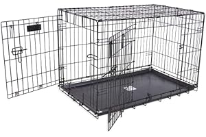 Precision Pet Products Two Door Provalue Wire Dog Crate, 24 Inch, For Pets 15-30 lbs, With 5-Point Locking System