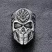 Men's Skull Rings Stainless Steel Masonic Freemason Band Biker Ring Black Silver Size 10
