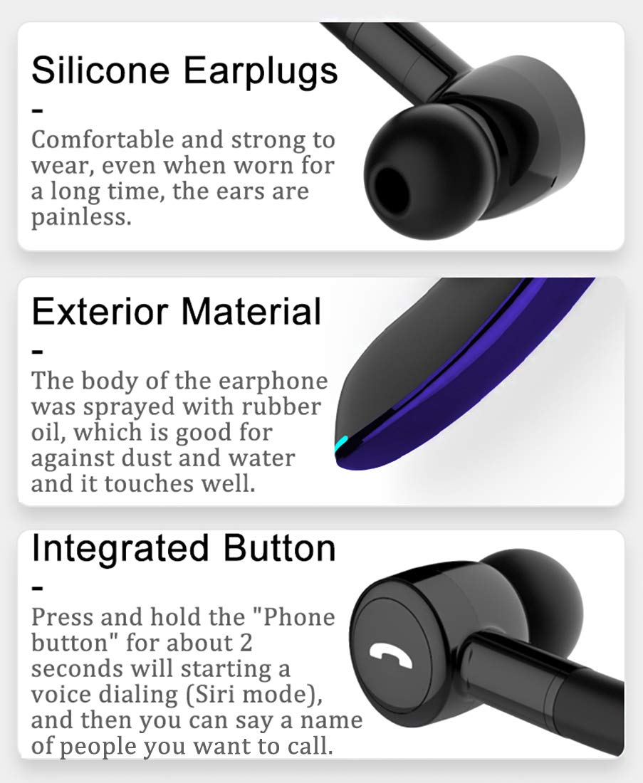 Telefonia Cuffie Bluetooth 5.0 Senza Fili,18-22 ORE Auricolari Wireless  Sport con Microfono HD,Ruotabile 180°,Supporto Orecchio  Sinistro/Destro,Collegare Due Dispositivi,per Sport/Lavoro/Guida  urban-earth.co.uk