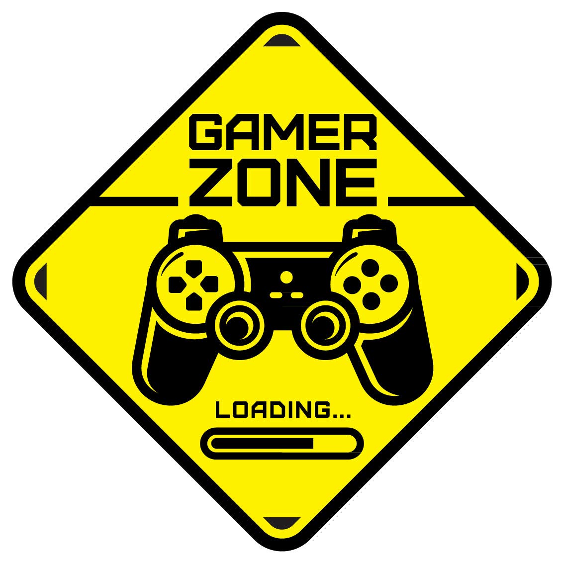 Wall4stickers Gamer Zone Loading Door Sticker Children Room Wall Sticker Mural Vinyl Decal Nursery Kids Gamers Art Teenager Video Game Mural