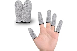 ELFZONE Finger Cots Cut Resistant Protector - 40 Pcs Finger Covers for Cuts, Gloves Life Extender, Cut Resistant Finger Protectors for Kitchen, Work, Sculpture, Anti-Slip, Reusable