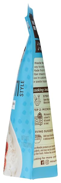 MIRACLE NOODLE, NOODLE READY SPAGHETTI STYLE, 7 OUNCE